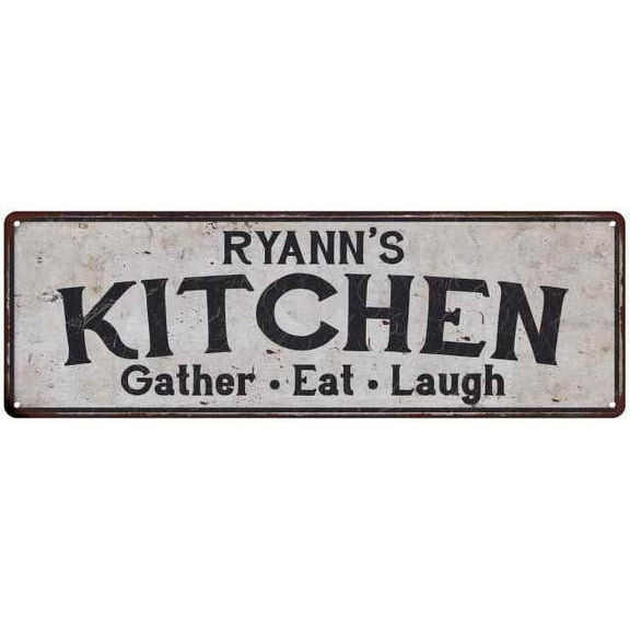 RYANN's Kitchen Rustic Chic Decor Gift 6x18 Sign 106180051326