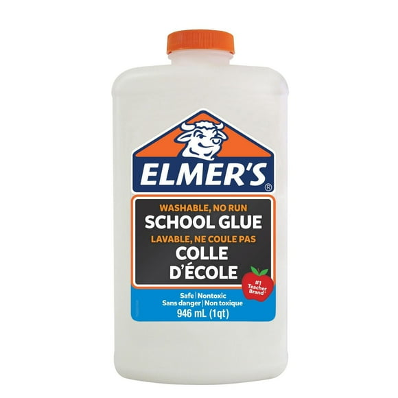 Colle d’école liquide Elmer’s, transparente, lavable, idéale pour faire de la glu