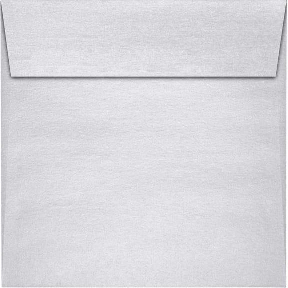 LUXPaper 8 x 8 Square Envelopes, Silver Metallic, 50/Pack