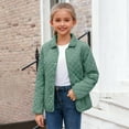 thumbnail image 2 of IVEYRTF Kids Winter Hooded Coat Long Sleeve Zipper Jacket Soft Breathable Fabric Casual Outerwear for Toddler Boys Girls Solid Color Print Fashion Tops(Green,7-8 Years), 2 of 9
