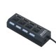thumbnail image 4 of Concentrador Usb de 4 Puertos Concentrador de Carga Usb 2.0 Interruptor Independiente Indicador Led MABOTO Concentrador USB, 4 of 7