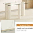 thumbnail image 6 of SUDICA Glass Table Top 24 x 48 Inch Rectangle Clear Tempered 0.31 Inch Thick 1 Pack for Dining Kitchen with 6 Anti-Slip Pads, 6 of 8