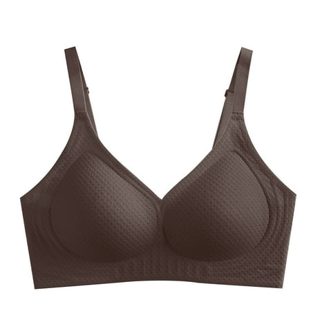 Gnurob Seamless Bra for Women Beauty Back Smoothing Bras Wireless Push Up Bralette Adjustable Straps Underwear Full Coverage Brassiere Everyday Bralette Clearance Saving Coffee X-Large