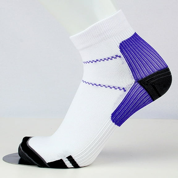 Womens Crew Socks Men's and Women's Athletic Socks Cycling Low Cut Socks Breathable Cushioned Workout Quarter Socks Purple M