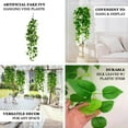 thumbnail image 4 of Efavormart 3 Pack Green Silk Pothos Artificial Hanging Plants, Fake Foliage Ivy Vine Garland Vines - 3ft, 4 of 11