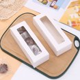 thumbnail image 1 of Rectangle Wedding Party Favor Gift Box Portable Storage Holiday Biscuit Candy Boxes with Lid Cake Packaging Case Home Kitchen Bakery White, 1 of 9