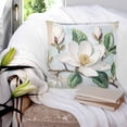 thumbnail image 3 of Pillow Covers 26x26 Set of 2, Country Flowers Throw Pillow Covers Decorative Couch Cushion Cover, Spring Botanical Magnolia Branches Microfiber Soft Square Pillowcases for Bedroom Living Room Sofa, 3 of 7