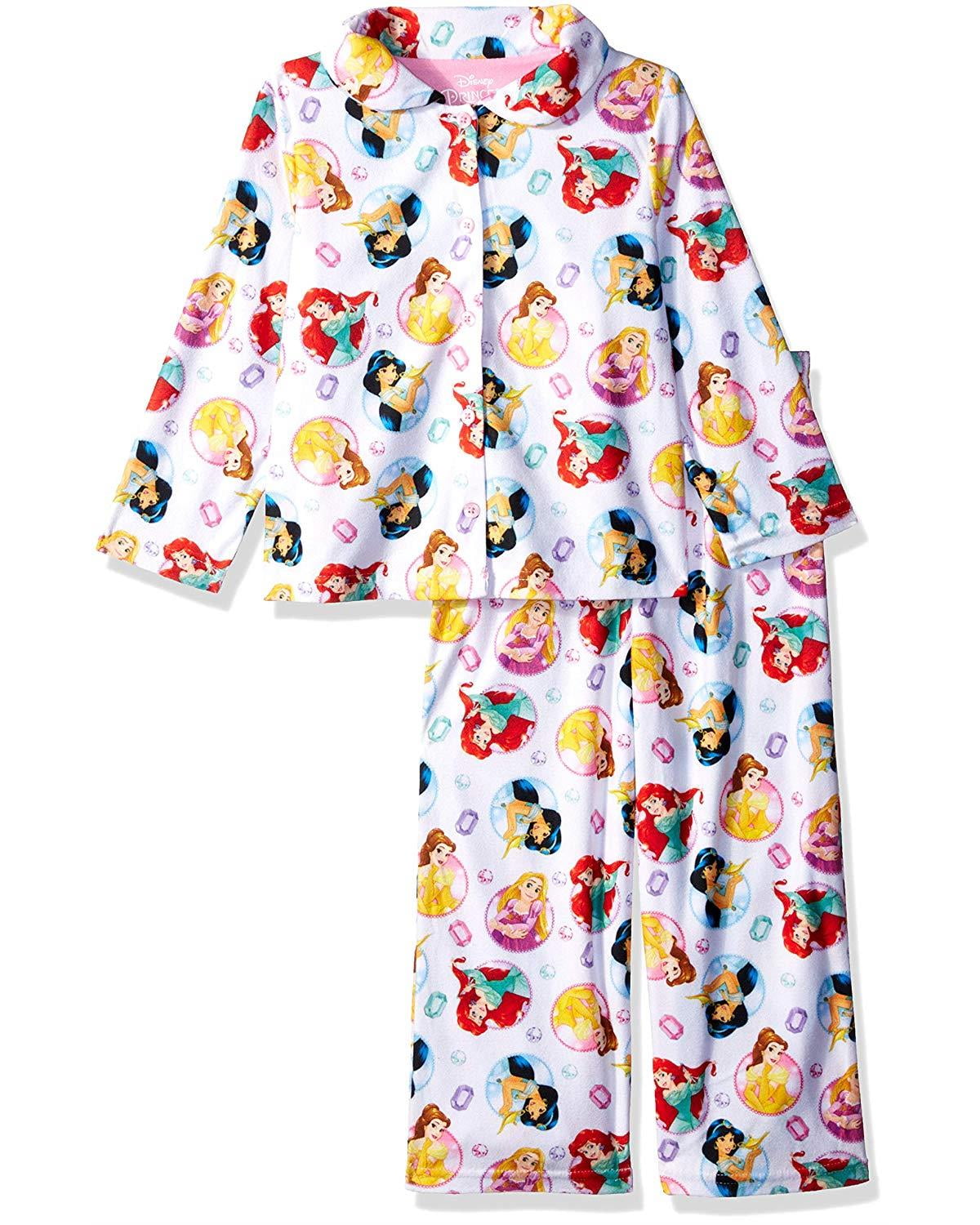Disney Disney Girls' Big MultiPrincess 2Piece Pajama Coat Set