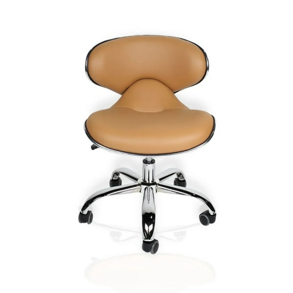J&A Euro Pedicure Technician Stool 13" to 16" Adjustable Seat Height, Mocha