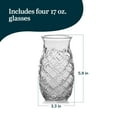 thumbnail image 4 of Libbey Tiki Pineapple Glasses Set, Tiki Glasses for Cocktails, Ideal Tiki Bar Set of 4, 4 of 7