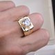 thumbnail image 3 of Anillo de los hombres de oro de imitación chapado de alta Moissanite anillo de bodas Anillos, 3 of 8