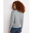thumbnail image 3 of Hanes EcoSmart Women's Fleece Sweatshirt, V-Notch Light Steel XL, 3 of 5