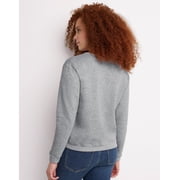 Hanes EcoSmart Women's Fleece Sweatshirt, V-Notch Light Steel XL