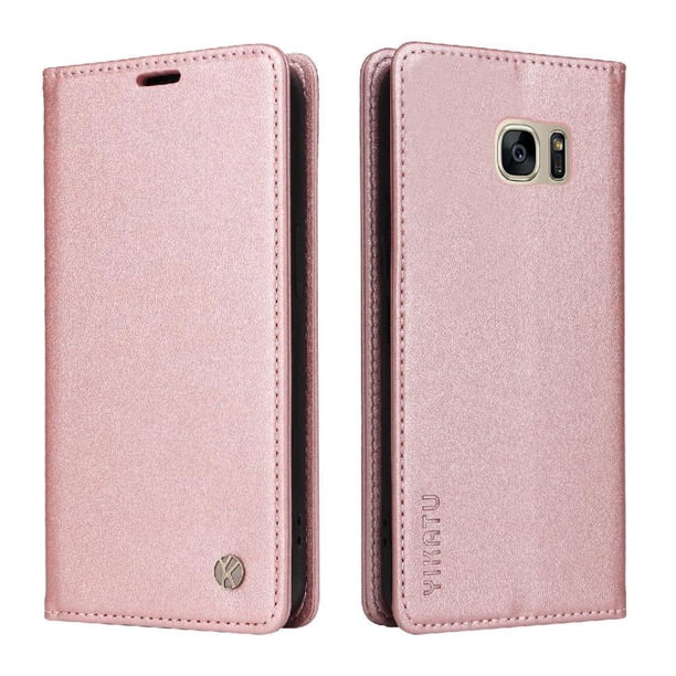 Funda para Samsung Galaxy S7 Estuche de Cuero PU Tipo Cartera con Ranuras para Tarjetas y Cierre Magnético