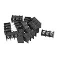 thumbnail image 1 of Conector de bloque de terminal de tornillo de montaje en PCB de 11 piezas, 300V, 20A, 3P, 3 posiciones, paso de 9.5 mm, color negro, 1 of 1