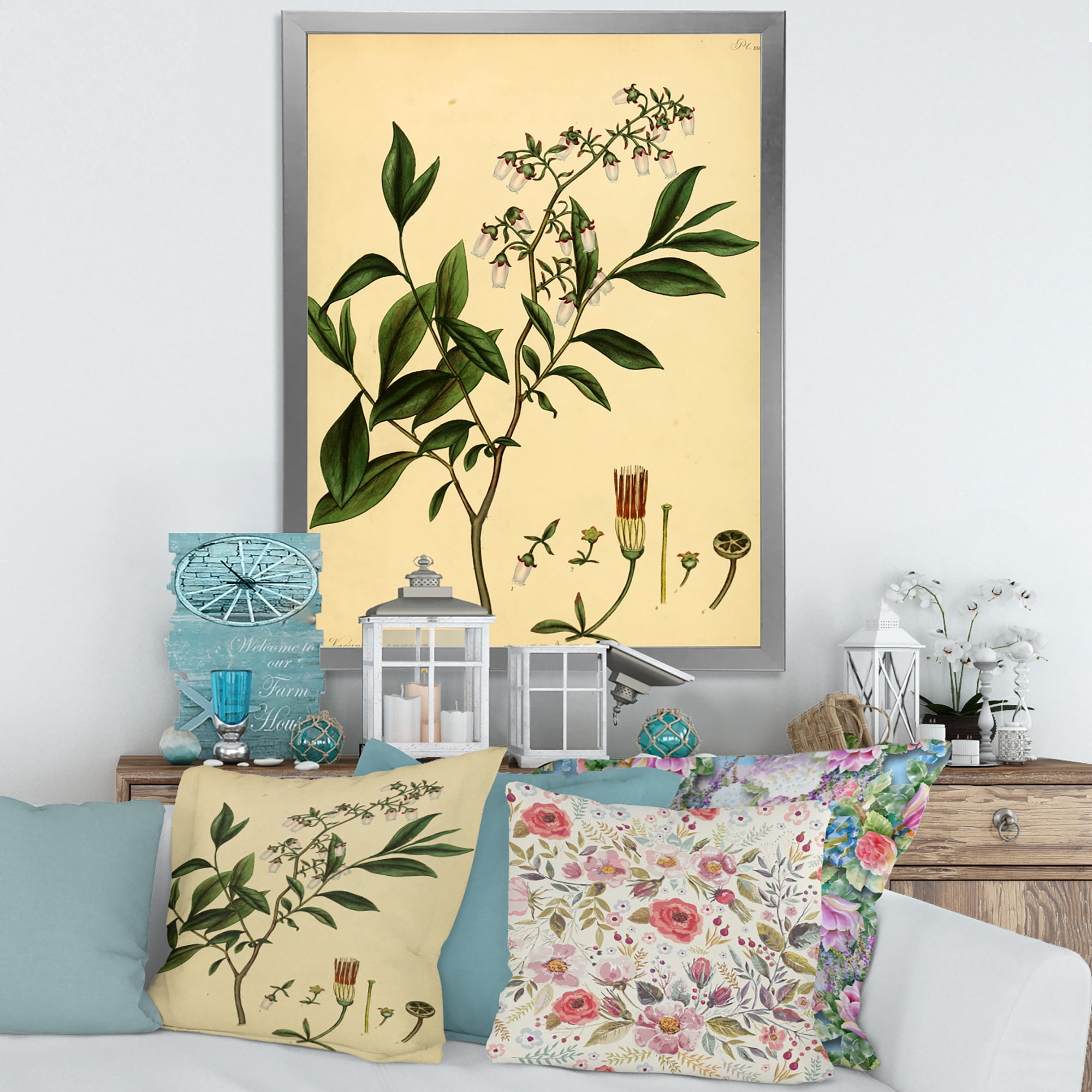 Designart 'Ancient Plant Life V' Traditional Framed Art Print