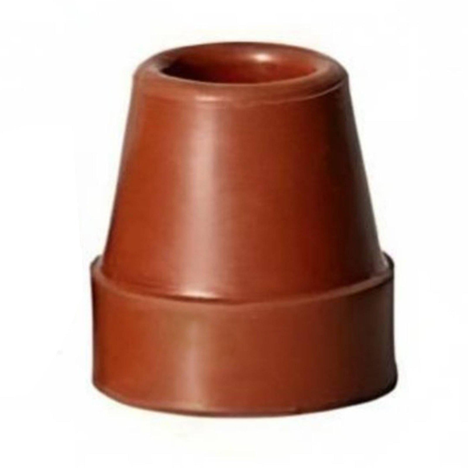 Wswqop Anti-Slip Cane Umbrella Head, Durable Rubber Tip, Senior Mobility Aid Attachment Brown
