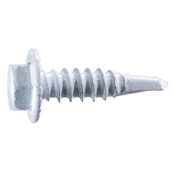 #10 x 3/4" White Hex Head Self-Drilling Screws (100 pcs.)