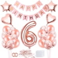 thumbnail image 1 of Globo De 6 Cumpleaños Niña, Globo 6 De Oro Rosa, Globos De Cumpleaños De Oro Rosa De 6 Años, Globo De Niña De 6 Años, Globos De Cumpleaños De Oro Rosa, Decoración De Fiesta De Cumpleaños De Niña De 6, 1 of 5