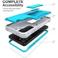 thumbnail image 5 of FITO For Samsung Galaxy S21 FE Case, Phone Case with Screen Protector and Kickstand (Blue), 5 of 7