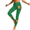 thumbnail image 2 of Oksale High Waisted Yoga Pants for Women Plus Size St.Patrick Day Leggings Funny Graphic Tummy Control Jeggings Trousers 2026 Green L, 2 of 10