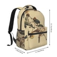 thumbnail image 2 of Zufioo Vintage Bird Print Casual Student Backpack, Adjustable Shoulder Straps Multi-Function Multi-Pocket Sports Bag Travel Backpack, Unisex-One Size, 2 of 5