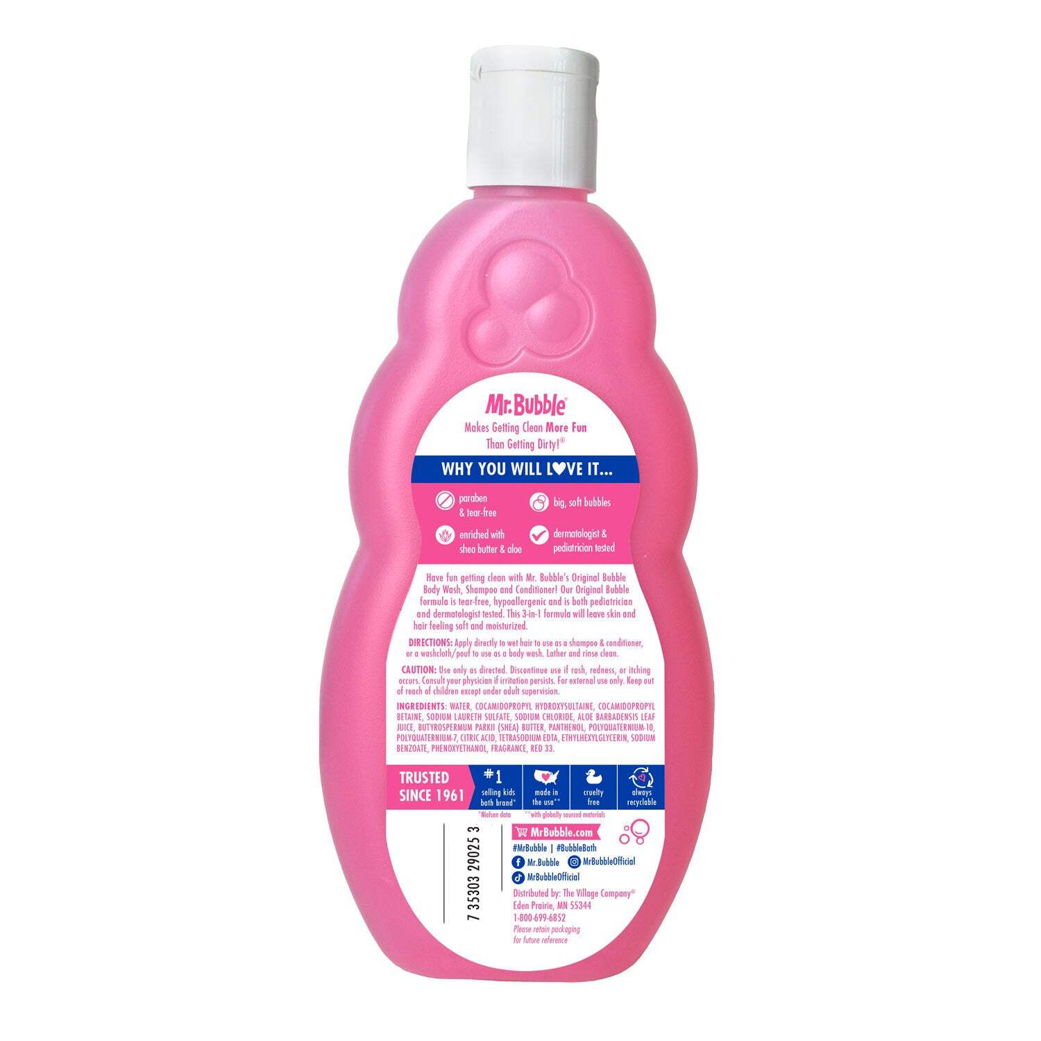 Mr. Bubble Original 3-in-1 Body Wash, Shampoo & Conditioner, 16 oz photo 4