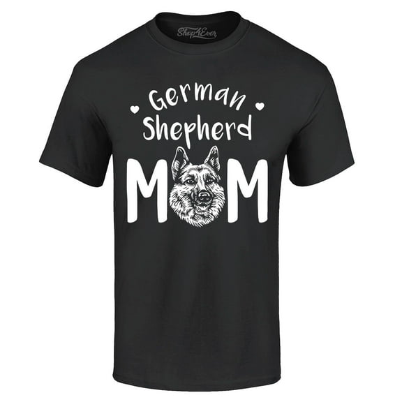 Shop4Ever Men's German Shepherd Graphic T-shirt XXXX-Large Black