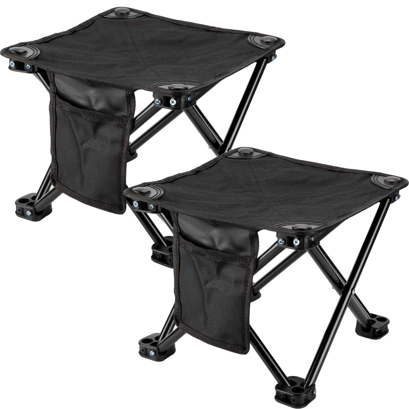 Taburete Plegable De Camping - Soporta 200 Kg, 31 Cm Alto, Ligero Y Portátil Con Bolsa