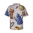 thumbnail image 3 of Picia Antique Vintage Teapot Coffee Grinder Gentle Cotton Regular Fit Short Sleeve Casual Hawaiian Shirt for Men-X-Large, 3 of 9