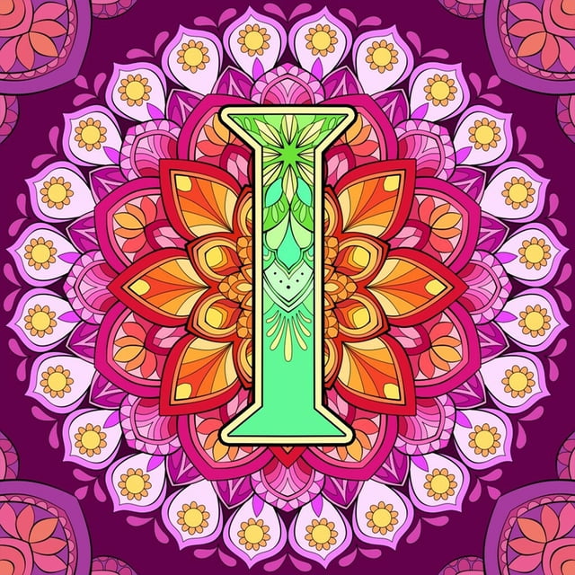 5D DIY Mandala Letra I Kit Del 30x30cm