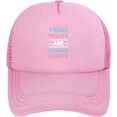 thumbnail image 1 of Trans Rights are Human Rights LGBT Mesh Trucker Hat Women Baseball Cap Men Golf Dad Hat Sun Hat Cowboy Hat Black, 1 of 7
