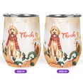thumbnail image 2 of Happy Thanksgiving Goldendoodle with Turkey Pumpkins Autumn Vibes 12oz Stainless Steel Wine Tumbler Insulated Cup with Lid Doodle Dog Lover Gifts Idea - 12018, 2 of 5