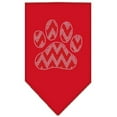 thumbnail image 6 of Christmas Pet and Dog Bandana Rhinestone, "Candy Cane Chevron Paw", 6 of 10
