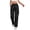 Black #043, variant on Women's Cargo Pants Baggy Jeans High Waisted Casual Stretchy Wide Leg Streetwear with 4 Pockets for Women Dark Gray S