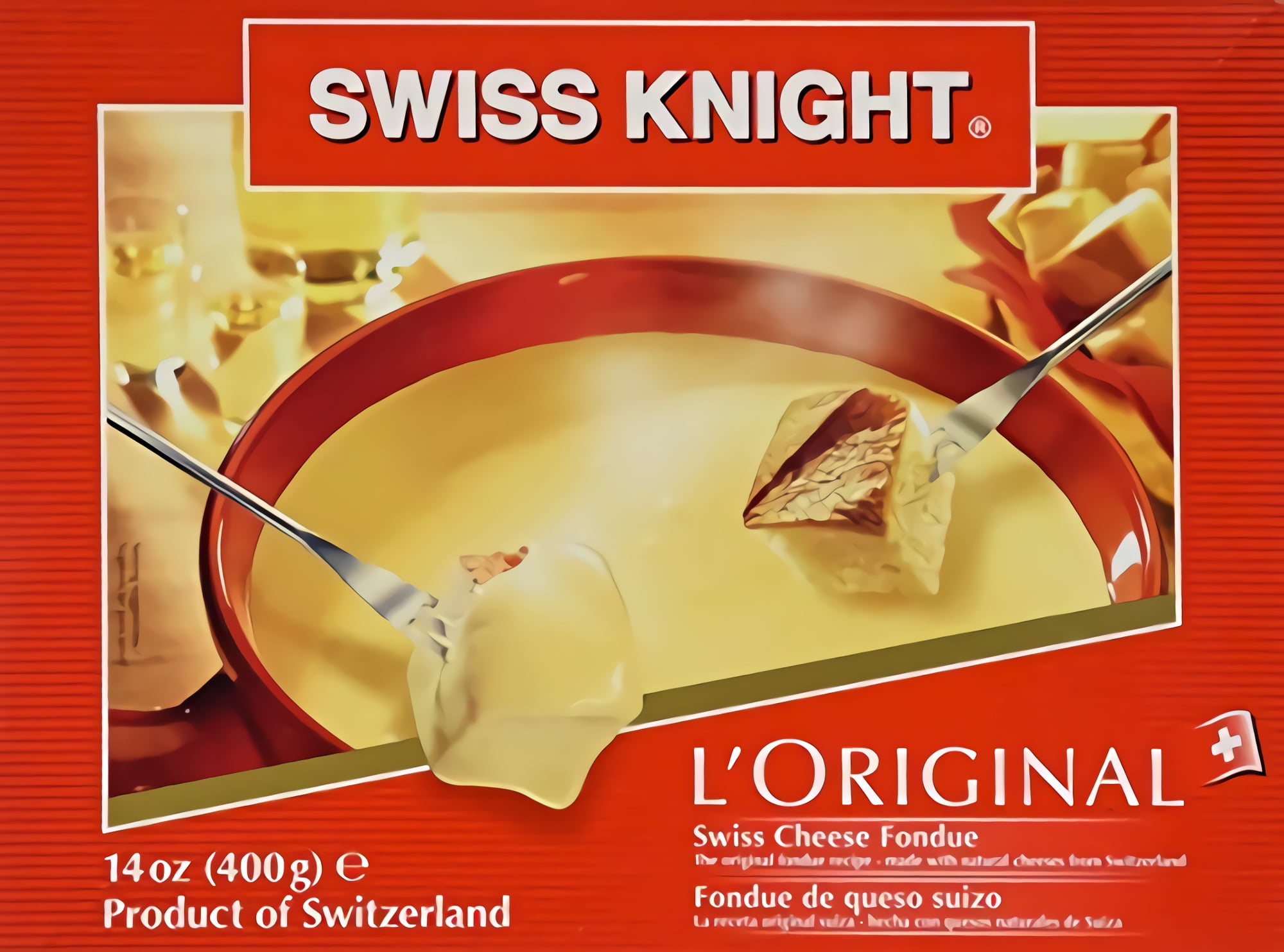 Swiss Knight Fondue L'Original From Switzerland, 14 Oz. 4 Pack
