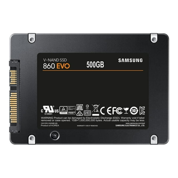 Limpia el cuarto Específicamente Uganda SAMSUNG 860 EVO-Series 2.5" SATA III Internal SSD Single Unit Version  MZ-76E500B/AM 2019 - Walmart.com