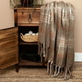 thumbnail image 5 of Parkland Collection Madras Transitional Brown 52" x 67" WOVEN HANDLOOM Throw, 5 of 5