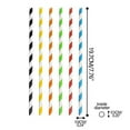 thumbnail image 2 of Matoen Paper Straws Disposable 100 Pack - Striped Straws 7.76inch - Biodegradable, Durable and Eco friendly - Non-soggy Paper Straws for Drinking and Crafts, 2 of 9