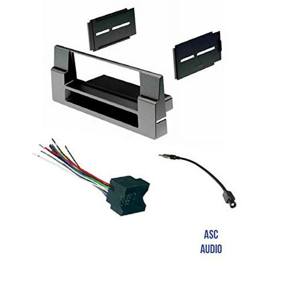 ASC Car Stereo Install Dash Kit, Wire Harness, and Antenna Adapter for installing a Single Din Radio for BMW: 2002 2003 5 Series 525 528 530 540, 2000 2001 2002 2003 2004 2005 2006 X5