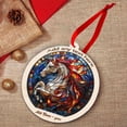 thumbnail image 5 of White Horse Stained Glass Suncatcher Ornament – Text Christmas 2025 Tree Decoration Gift for Family, Friends, Man & Woman, 5 of 6