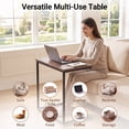 thumbnail image 5 of C Shaped End Sofa Table, Vintage Side Couch Table for Living Room, Bedroom, 27"(H) x 19.7"(W) x 12.6"(D), Brown, 5 of 9