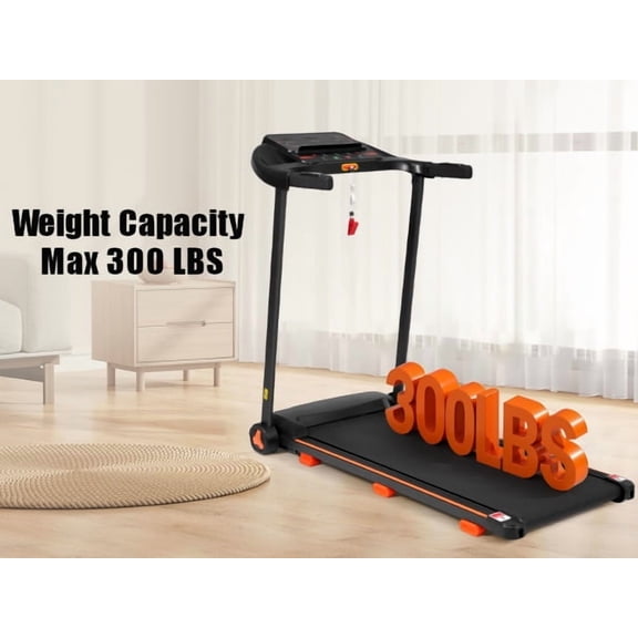 LiviNest Folding Treadmill for Home Gym: 30% Joint Impact Reduction - 2.5HP Quiet Motor & 300lb Capacity for Apartment Running - 7.5MPH Speed & 5% Incline with Bluetooth Speaker & USB Charge