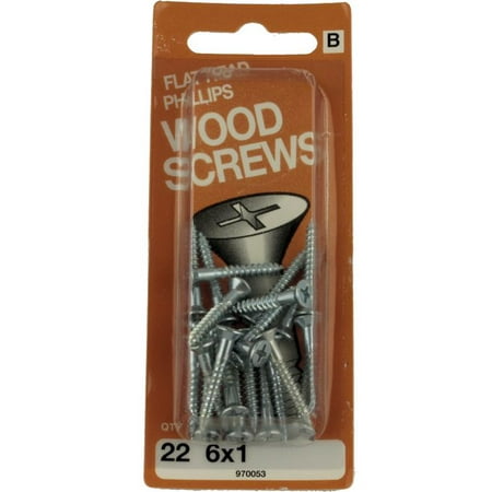 

Hillman #6 X 1 Flat Head Phillips Wood Screws 22-Pak H-970053