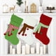 thumbnail image 3 of alcetines de Navidad de punto con bufanda,calcetines colgantes clásicos de Navidad, decoraciones colgantes para fiestas de Navidad, hogar, chimenea(Verde)(1 pieza), 3 of 5
