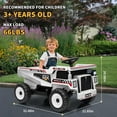 thumbnail image 5 of 12V Ride on Dump Truck,Construction Vehicle Ride on Toy with Remote Control, Electric Dump Bed & Shovel with Spring Suspension, Music, and LED Lights,White, 5 of 5