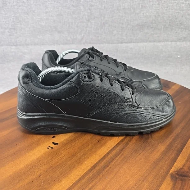 New Balance 812 Walking Black Leather Shoes MW812BK - Men's Size 10 B