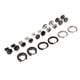 thumbnail image 2 of 8 Pares De Aretes Para Mujer Para Hombre Con Clip De Oreja Pendientes De Aro Piercings De Oreja Tono Plateado + Negro, 2 of 9