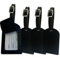 thumbnail image 1 of Etiquetas de Equipaje de Piel Monochef 4 Unidades Negras, 1 of 7
