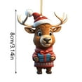 Cartoon Christmas Deer Car Hanging Home Tree Pendant Christmas Tree